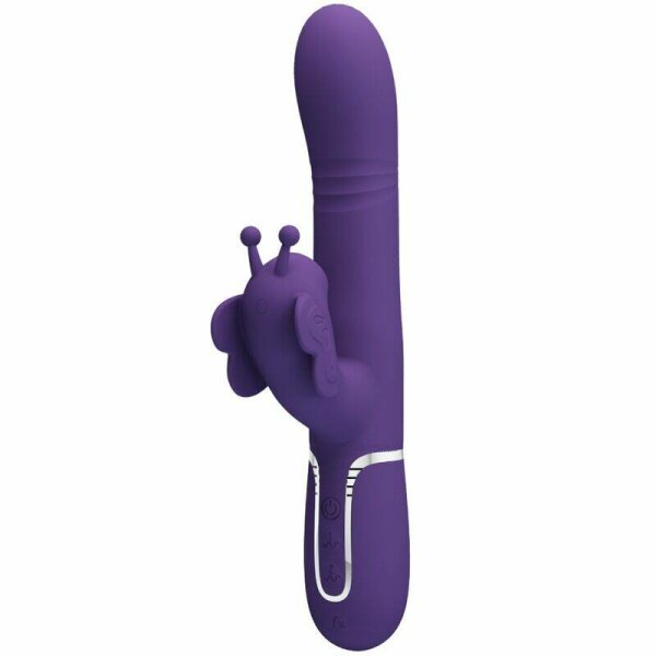 imagen PRETTY LOVE - VIBRADOR RABBIT MULTIFUNCIÓN 4 EN 1 MARIPOSA MORADO