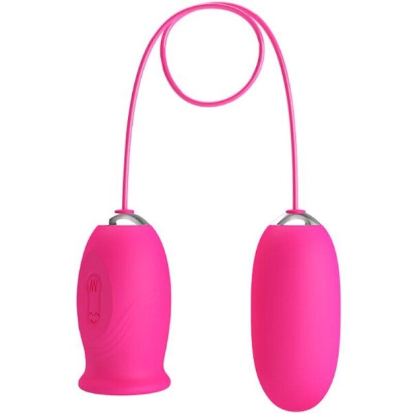 imagen PRETTY LOVE - DAISY HUEVO VIBRADOR + LENGUA ESTIMULADORA DE CLÍTORIS ROSA