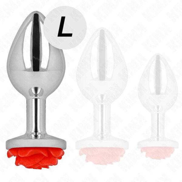 imagen KINK - PLUG ANAL ROSA ROJA TALLA L