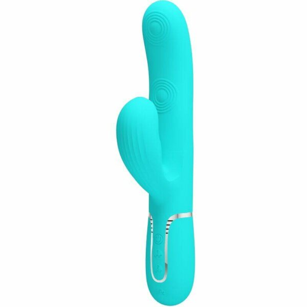 imagen PRETTY LOVE - PERLITA VIBRADOR PUNTO G 3 EN 1 MULTIFUNCIÓN VERDE AGUA