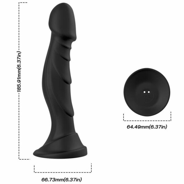 imagen ARMONY - DILDO VIBRADOR & PLUG ANAL CONTROL REMOTO NEGRO