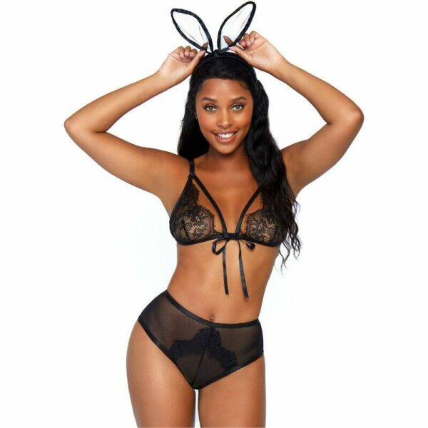 imagen LEG AVENUE - SET 3 PIEZAS CONEJITA SEXY TALLA UNICA