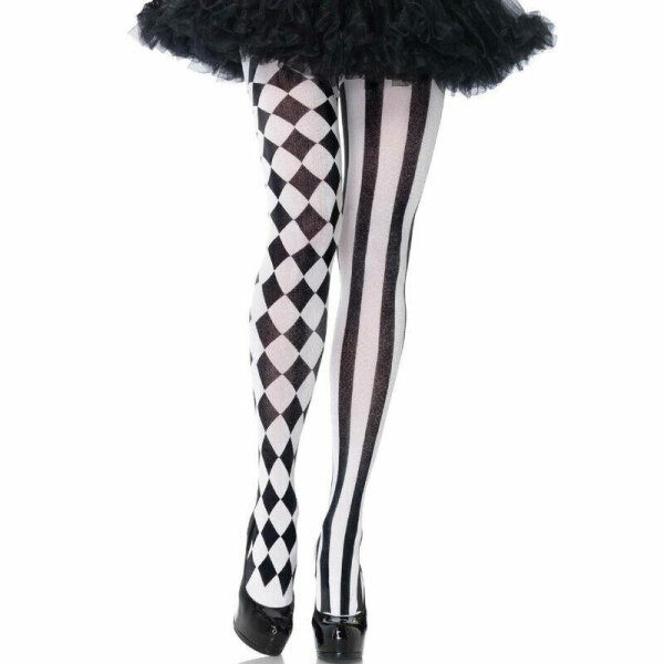 imagen LEG AVENUE - MEDIAS ARLEQUIN NEGRO/BLANCO