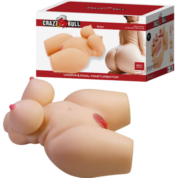 imagen CRAZY BULL - GRACE TORSO FEMENINO REALISTA VAGINA Y ANAL 7.5 KG