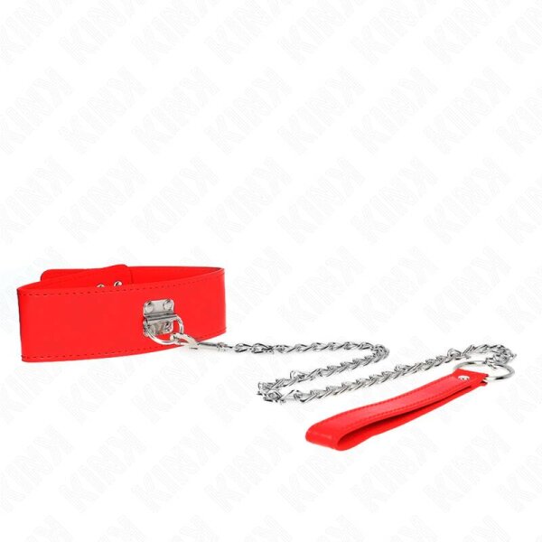 imagen KINK - COLLAR CON CORREA 65 CM ANCHO ROJO AJUSTABLE 33.5-41 CM X 5 CM