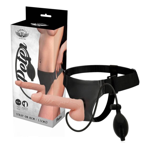 imagen HARNESS ATTRACTION - ARNÉS  PETER CON PENE HINCHABLE 18 CM -O- 3.5 CM