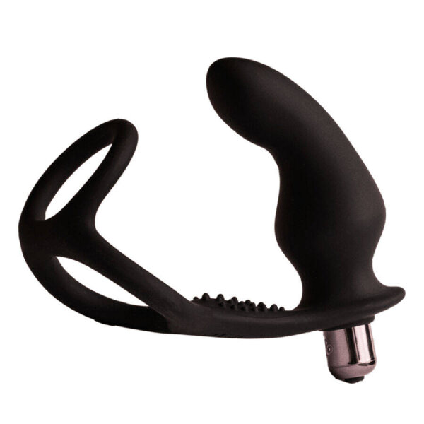 imagen ROCKS- OFF - RO- ZEN RRO PLUG ANAL CON ANILLO VIBRADOR PARA EL PENE NEGRO