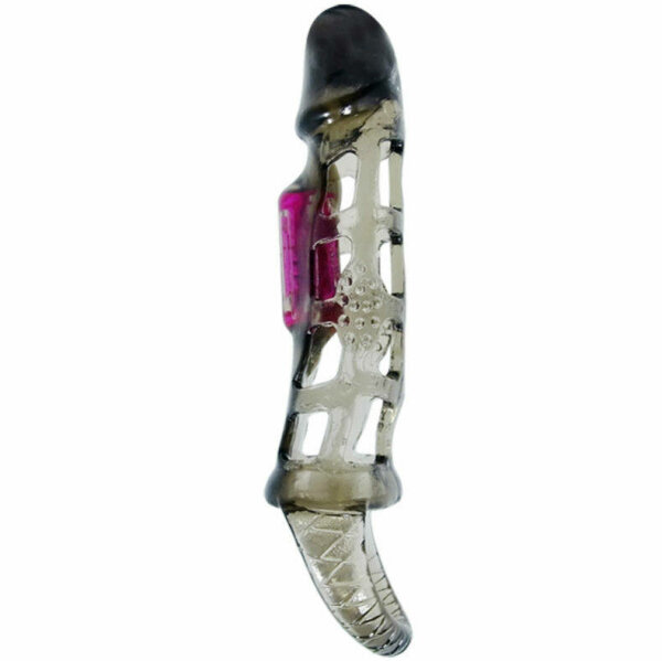 imagen BAILE - FUNDA EXTENSORA PENE CON VIBRACION Y STRAP 13.5 CM