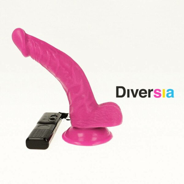 imagen DIVERSIA - DILDO FLEXIBLE CON VIBRACION LILA 21.5 CM -O- 4.5 CM