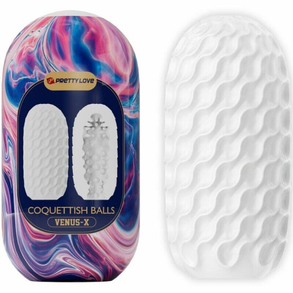 imagen PRETTY LOVE - COQUETTISH BALLS MASTURBADOR MASCULINO SILICONA BLANCO