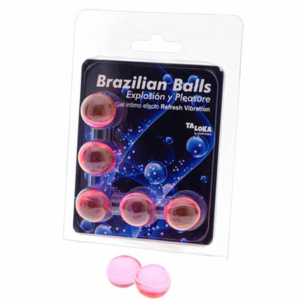 imagen TALOKA - BRAZILIAN BALLS GEL EXCITANTE EFECTO VIBRACIÓN REFRESCANTE 5 BOLAS