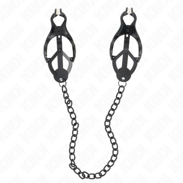 imagen KINK - PINZAS PARA PEZONES ESTILO JAPONÉS CON CADENA NEGRO 30 CM