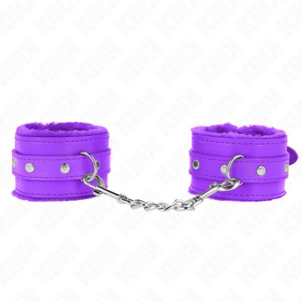 imagen KINK - MUÑEQUERAS FORRADAS PREMIUM VIOLETA CON CORREA VIOLETA AJUSTABLE 17-29 CM X 6 CM