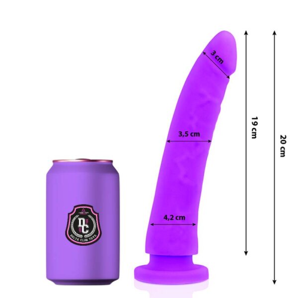 imagen DELTA CLUB - DILDO REALISTA LILA SILICONA MEDICA 20 CM -O- 4 CM