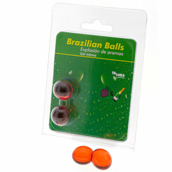 imagen TALOKA - BRAZILIAN BALLS GEL ÍNTIMO FRESAS & CHAMPN 2 BOLAS