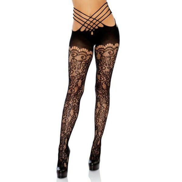 imagen LEG AVENUE - WRAP AROUND CROTHLESS TIGHTS ONE SIZE