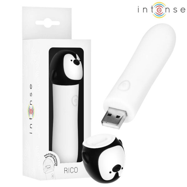 imagen INTENSE - RICO BALA VIBRADORA PINGÜINO RECARGABLE USB 10 X 2.2 CM