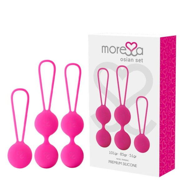 imagen MORESSA - OSIAN SET PREMIUM SILICONA ROSA (Osian One - 51 g | Osian Two - 101 g | Osian Three 85 g)