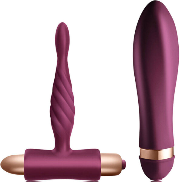 imagen CLIMAXIMUM - DARE KIT VIBRADOR TRENZADO + PLUG ANAL PRINCIPIANTES