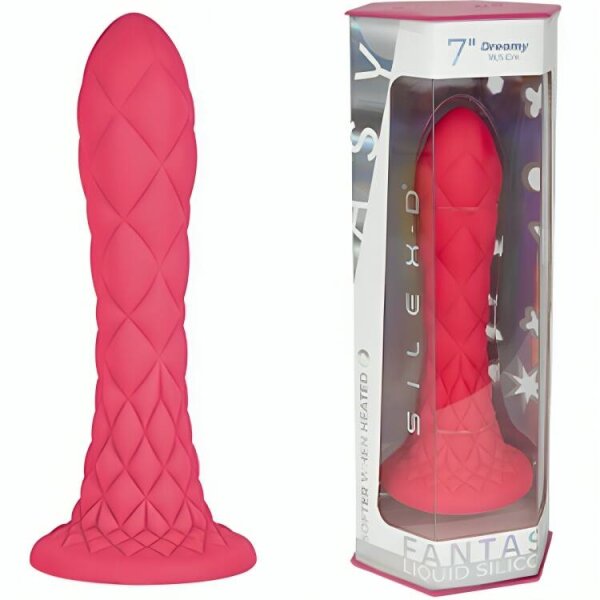 imagen SILEXD - DREAMY DILDO FANTASY SILICONA LIQUIDA TERMOREACTIVO FUCSIA 18.5 CM