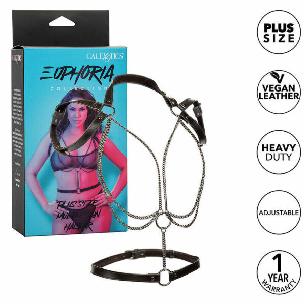 imagen CALEXOTICS - EUPHORIA ARNÉS ESTILO CABESTRO CON MÚLTIPLES CADENAS PREMIUM TALLA PLUS