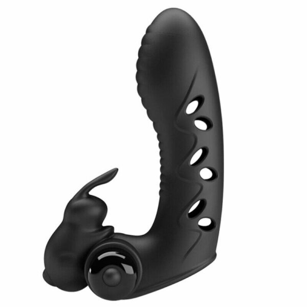 imagen PRETTY LOVE - VANCE FUNDA DEDO VIBRADOR CONEJO NEGRO