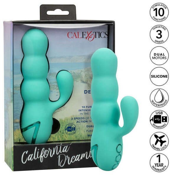 imagen CALEXOTICS - DEL MAR DIVA VIBRADOR RABBIT VERDE AGUA BY CALIFORNIA DREAMING