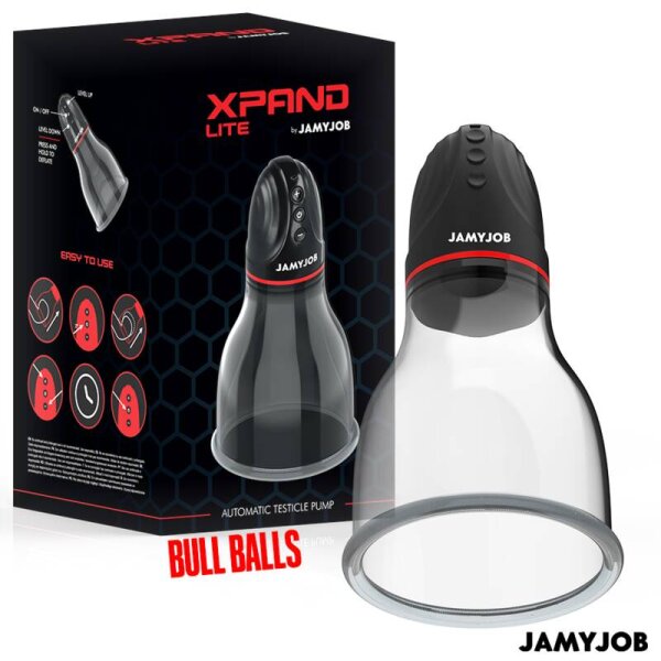 imagen JAMYJOB - XPAND LITE BOMBA AUTOMTICA DE TESTÍCULOS 3 NIVELES DE ONDAS ESTIMULADORAS GRIS
