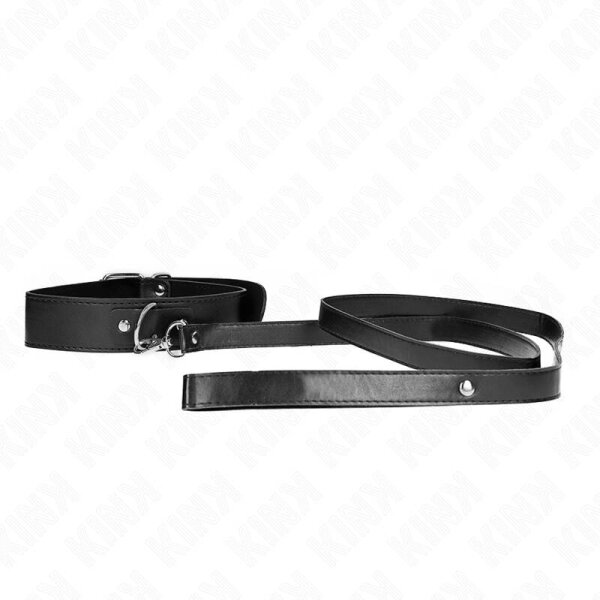 imagen KINK - COLLAR CON CORREA 116 CM FINO NEGRO AJUSTABLE 32-50 CM X 8 CM