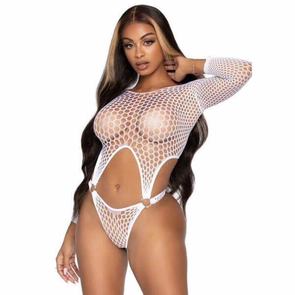 imagen LEG AVENUE - BODY TANGA DE MANGA LARGA TALLA UNICA BLANCO