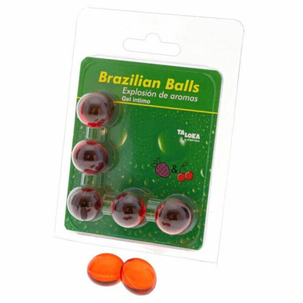 imagen TALOKA - BRAZILIAN BALLS GEL ÍNTIMO FRESA & CEREZA 5 BOLAS