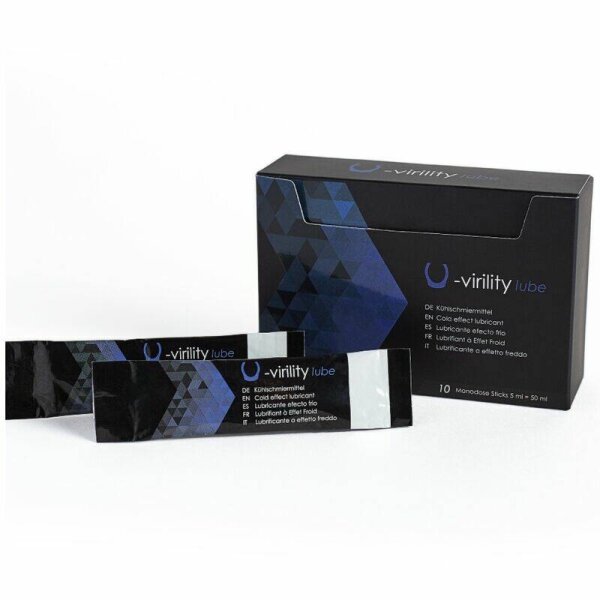 imagen 500 COSMETICS - U-VIRILITY LUBE LUBRICANTE EFECTO FRIO 10 X 5 ML