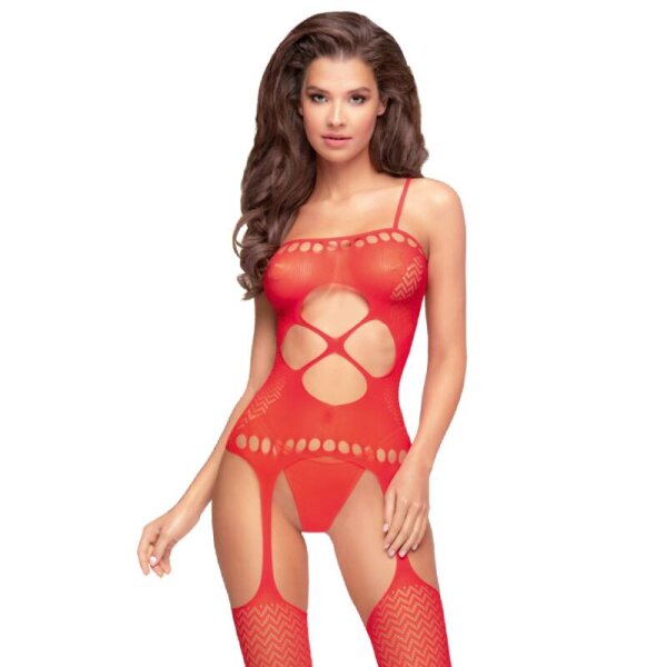 imagen PENTHOUSE - HOT NIGHTFALL BODYSTOCKING ROJO S/L