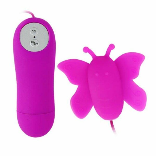 imagen BAILE - ESTIMULADOR DE CLÍTORIS MARIPOSA LOVE EGGS 12 VELOCIDADES LILA CONTROL REMOTO