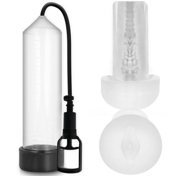 imagen PUMP ADDICTED - BOMBA ERECCIÓN RX7 TRANSPARENTE CON MASTURBADOR