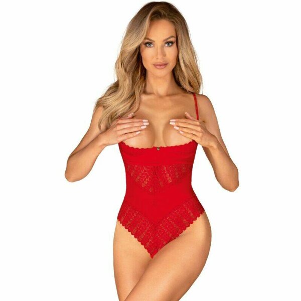 imagen OBSESSIVE - INGRIDIA CROTCHLESS TEDDY ROJO XS/S