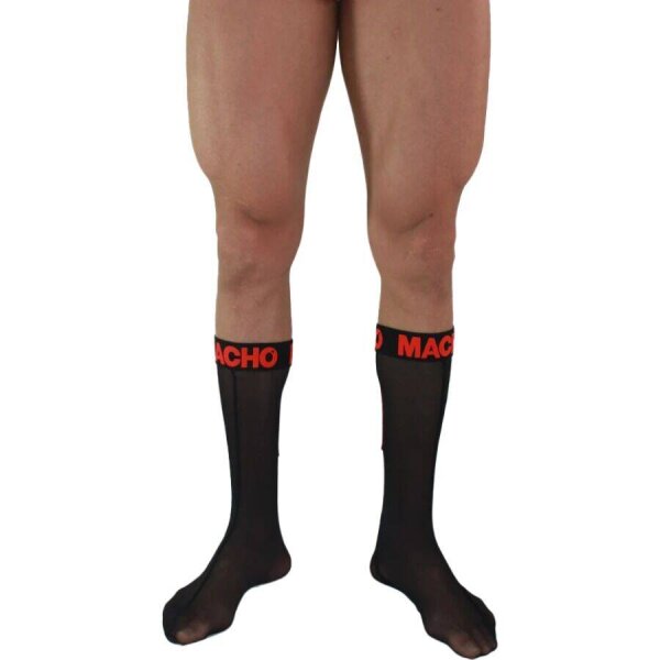 imagen MACHO - CALCETINES FINOS NEGRO/ROJO TALLA ÚNICA