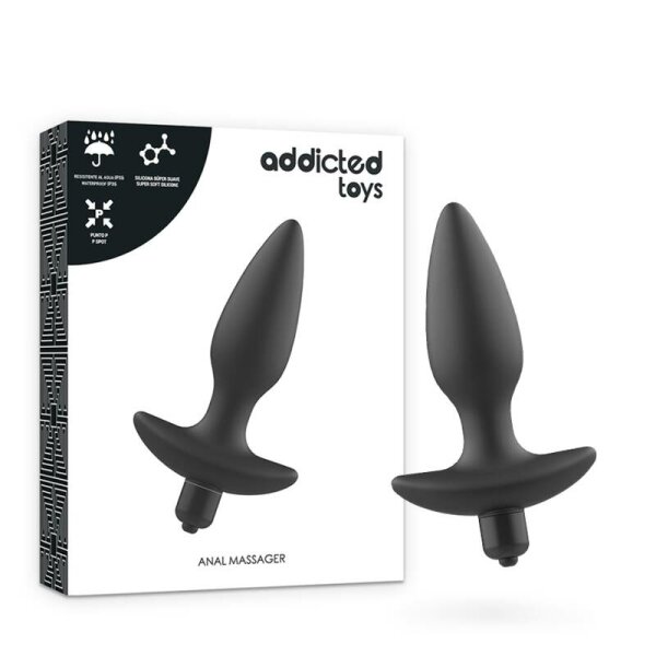 imagen ADDICTED TOYS - MASAJEADOR PLUG ANAL CON VIBRACIÓN NEGRO