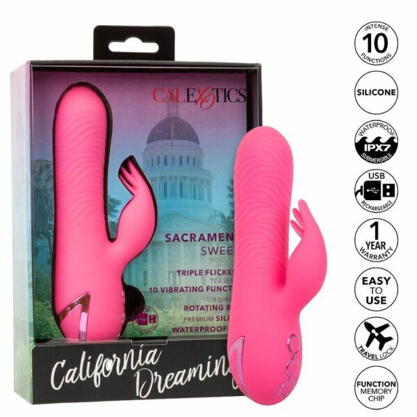 imagen CALEXOTICS - SACRAMENTO SWEETIE VIBRADOR RABBIT ROSA BY CALIFORNIA DREAMING