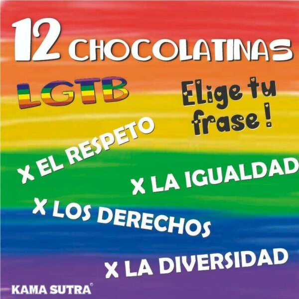 imagen PRIDE - CAJA DE 12 CHOCOLATINAS CON LA BANDERA LGBT