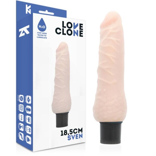 imagen LOVECLONE - SVEN VIBRADOR REALÍSTICO SELF LUBRICATION 18.5 CM -O- 3.3 CM
