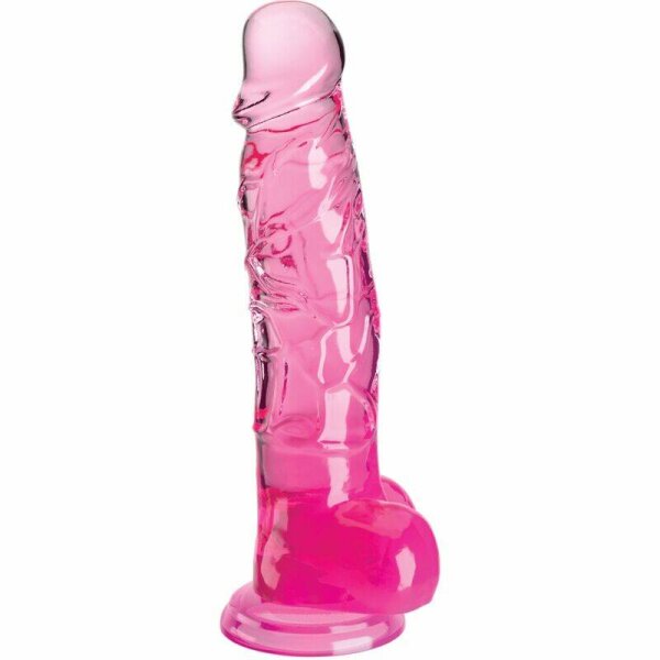 imagen KING COCK - CLEAR PENE REALISTICO CON TESTICULOS 16.5 CM ROSA