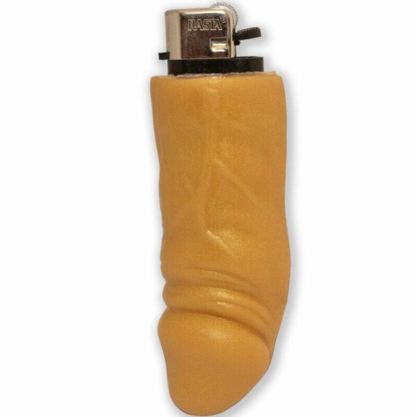 imagen DIABLO PICANTE - MECHERO RECARGABLE FORMA PENE DORADO