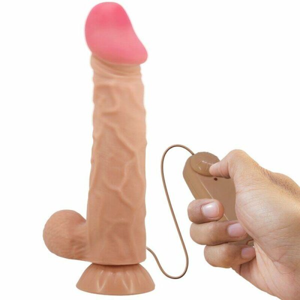 imagen PRETTY LOVE - SLIDING SKIN SERIES DILDO REALÍSTICO CON VENTOSA PIEL DESLIZANTE CONTROL REMOTO NATURAL 24 CM