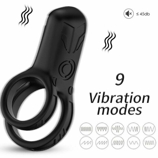 imagen ARMONY - DOBLE ANILLO VIBRADOR NEGRO