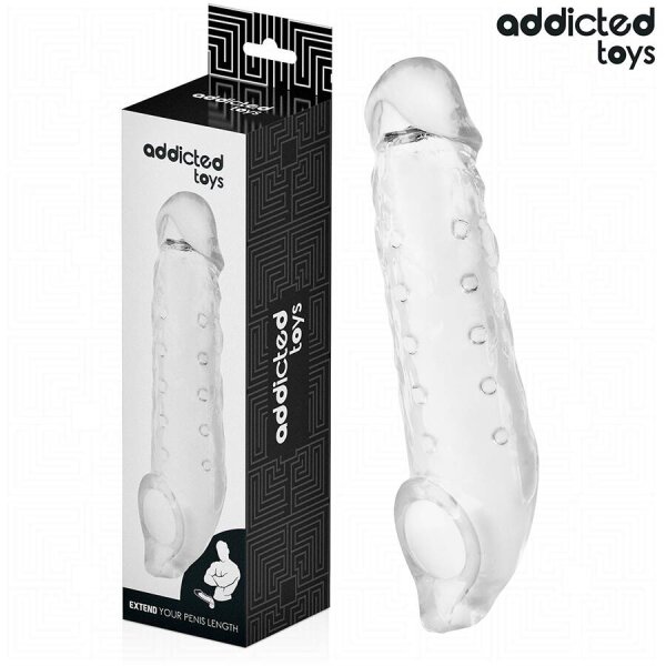 imagen ADDICTED TOYS - FUNDAS PARA EL PENE TRANSPARENTE TALLA M 27 CM