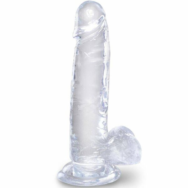 imagen KING COCK - CLEAR PENE REALISTICO CON TESTICULOS 15.2 CM TRANSPARENTE