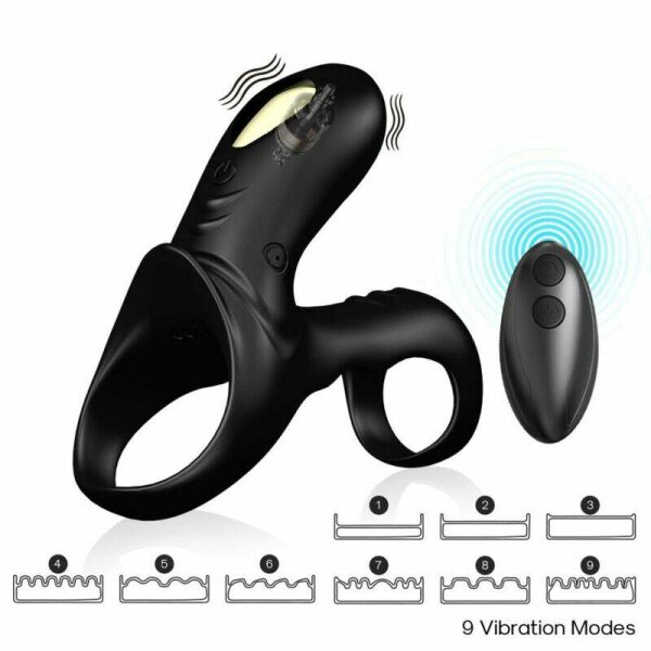 imagen ARMONY - RANGER ANILLO DOBLE VIBRADOR PAREJA NEGRO