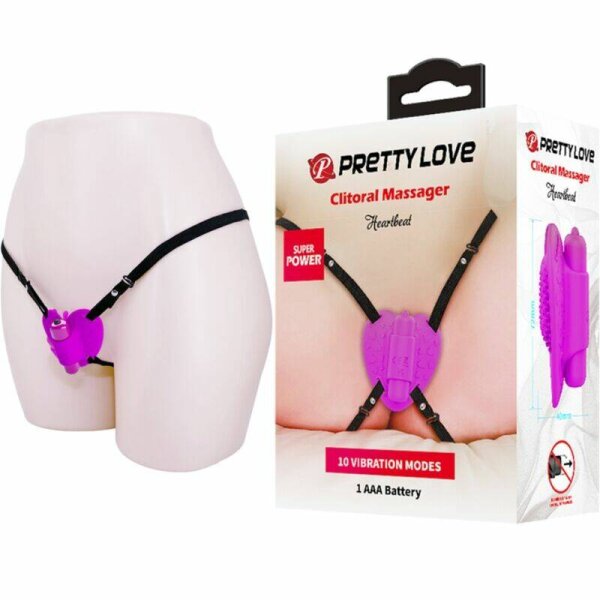 imagen PRETTY LOVE - MASAJEADOR DE CLITORIS HEARTBEAT 10 MODOS DE VIBRACION MORADO