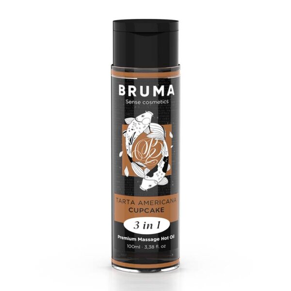 imagen BRUMA - ACEITE DE MASAJE PREMIUM EFECTO CALOR SABOR TARTA AMERICANA 3 EN 1 - 100 ML